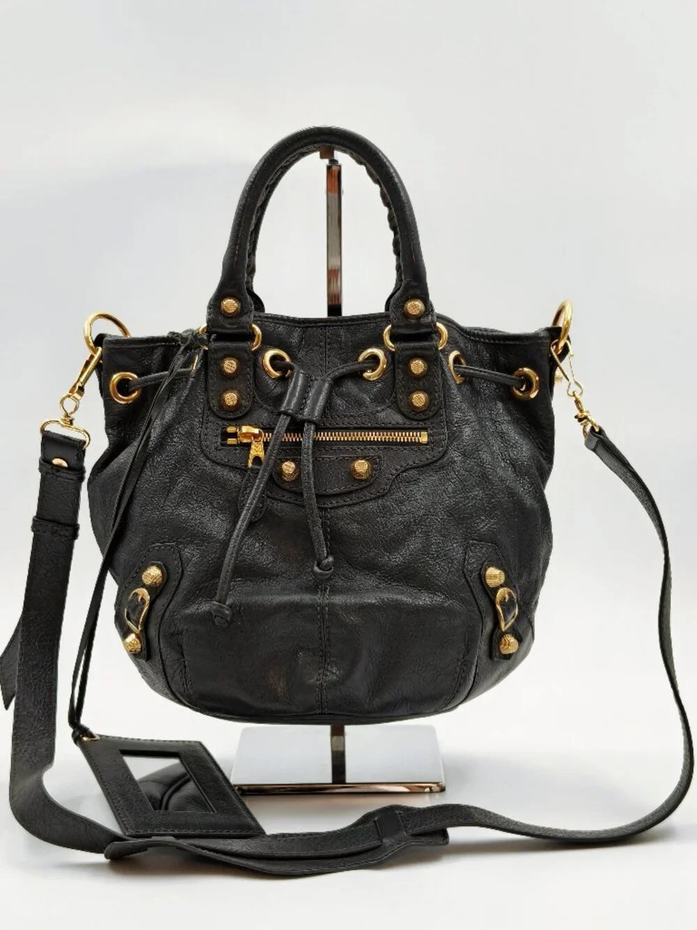 Balenciaga | Bags | Balenciaga Giant Pompon Gray Leather